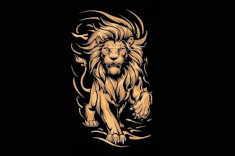 design a premium lion mascot logo for esports, sports, and branding