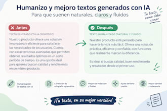 editaré y humanizaré textos de ia para que suenen humanos