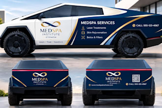do tesla cybertruck wrap design, design, any truck wrap, van vehicle wrap