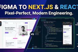 convert figma to reactjs nextjs tailwind website