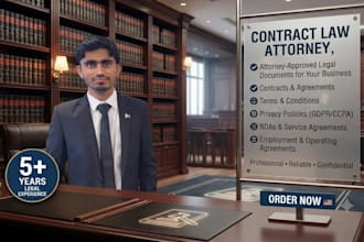 be your lawyer for legal agreements, contracts, terms and conditions, mou