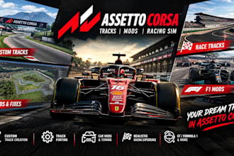 make assetto corsa track, race track, mod, sim racing, formula 1 racing sim