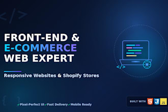 do front end development and responsive e commerce websites