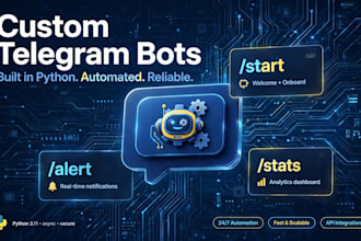 develop a custom python telegram bot for your business or community
