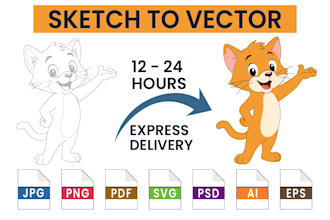 convert your sketch into a clean and professional vector