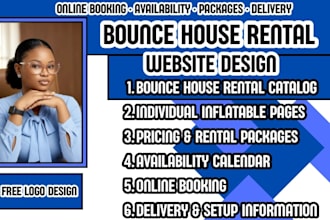 design a professional bounce house and party rental website