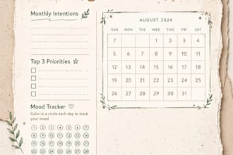 design aesthetic journal pages digital planner and diary layout in canva