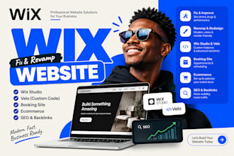 fix, revamp wix website, wix studio, velo, booking site ecommerce SEO backlinks