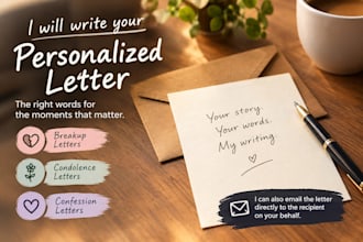 write a breakup message or a letter of condolence on your behalf
