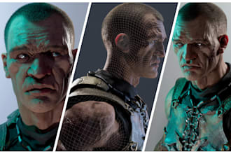create 3d realistic metahuman game character unreal engine 5, character rigging