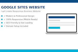 create a responsive business website on google site