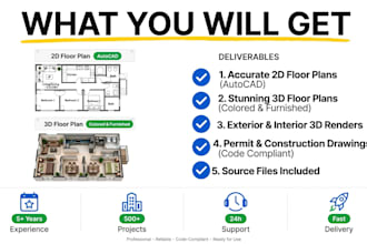 create 2d plot plan and site plan for city permit approval