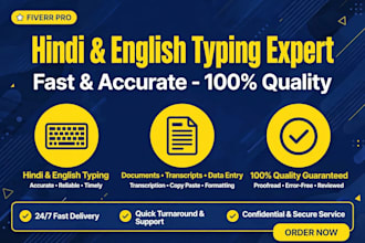 fast hindi and english typing data