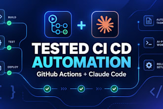 build or fix a tested github actions ci cd pipeline