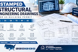 fl, ca, ga, tx, ny, az, stamped for structural engineering drawings permits