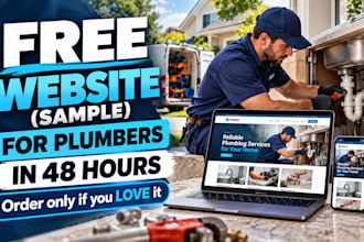 design plumbing website or plumber website in 48 hours for plumbing leads