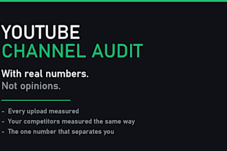 audit your youtube channel against real competitor data