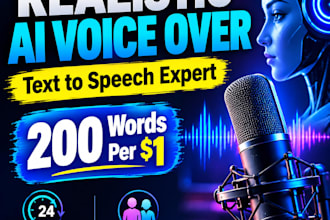convert text to realistic ai voice over in 24 hours