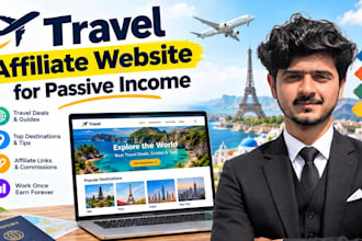 create a travel affiliate website or travel agency website with autoblog