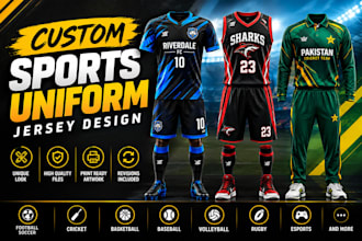 design custom sports uniform, jersey and team kit