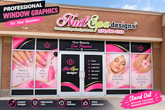 design eye catching shop and store front window graphics