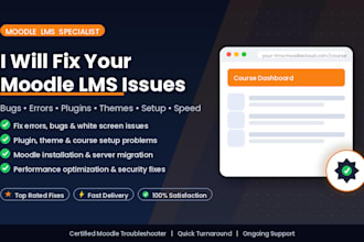 fix bugs and errors in your moodle lms