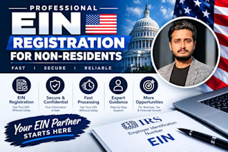 get your ein number tax id with conformation letter for us and non us residents