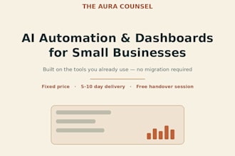 build an ai powered automation tool or dashboard for your small business