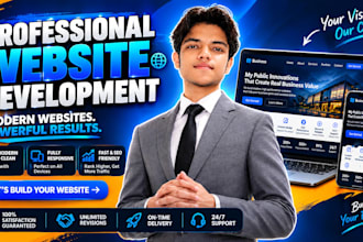 create a professional responsive website with admin panel
