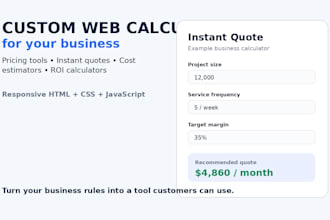 build a custom pricing and quote calculator for your business
