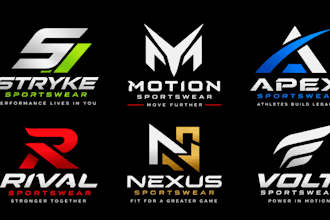 design a professional, athletic, fitness, gym, or sports  sportswear logo