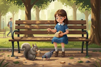 create print ready childrens book illustrations,book cover design for amazon KDP
