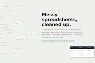 automate excel and CSV tasks using python