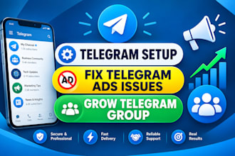 fully setup your telegram channel fix telegram ads issue grow telegram group