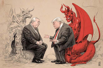 draw humorous political caricatures and cartoons