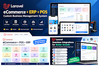 develop a laravel ecommerce website with pos and erp