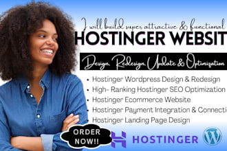 design redesign wordpress website hostinger bluehost wordpress business website