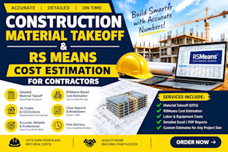 do construction material takeoff and rs means cost estimation for contractors