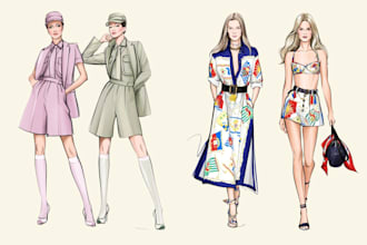 draw a fashion illustration clothing flats and sketches