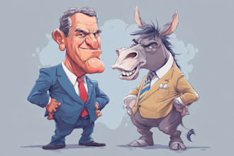 illustrate political satire cartoons