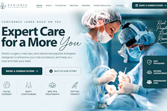 build wix plastic surgery website, cosmetic clinic, med spa, peptide website