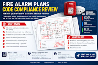 review fire alarm plans for nfpa 72 and ada strobe code compliance