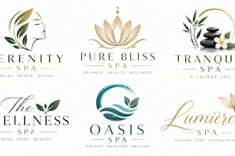 design a luxury beauty, wellness, and skincare spa logo