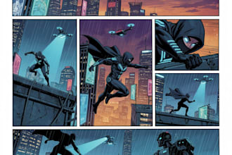 draw comic book in any style based on your script