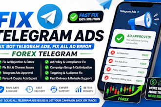 fix telegram ads, fix all ad error, forex telegram