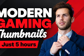 design modern gaming thumbnail