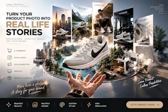 transform your product photo into professional lifestyle images