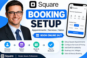 setup square booking square appointment square service square salon booking
