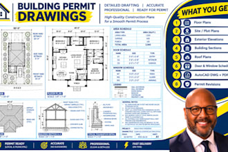 draw building permit drawings architectural plans house blueprints set