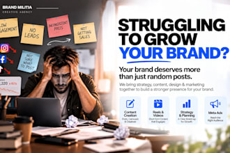 be your social media marketing manager, content creator and brand strategist